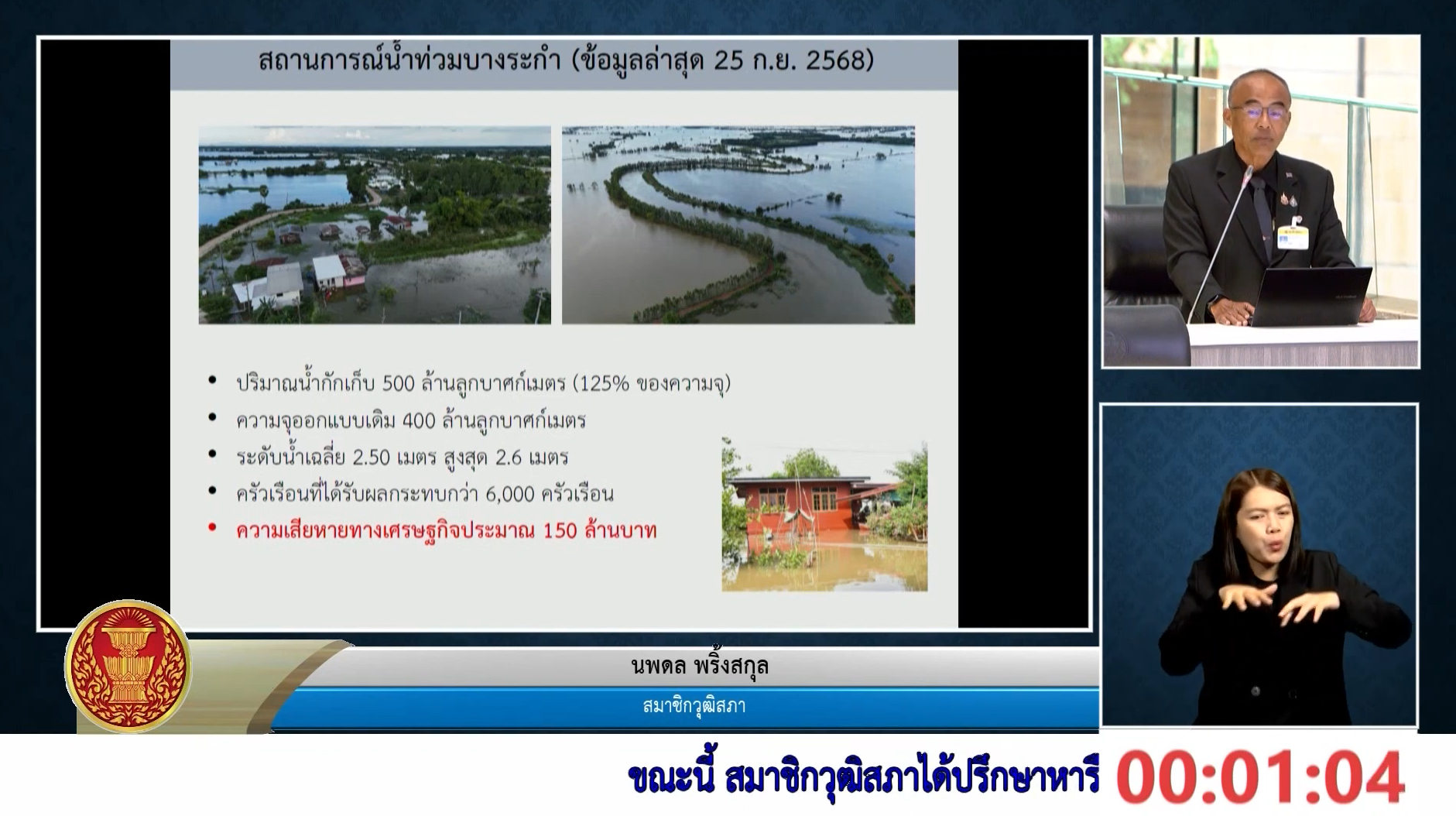 “สว.นพดล” ห่วง “บางระกำโมเดล” แบกรับน้ำเกินกำลัง จี้รัฐบาลแก้ปัญหาเร่งด่วน “จัดตั้งศูนย์บัญชาการเดียว – ชดเชยที่เป็นธรรม” 2